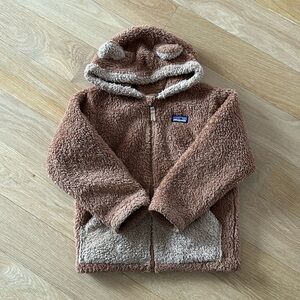 Patagonia kids teddy bear zip up jacket.